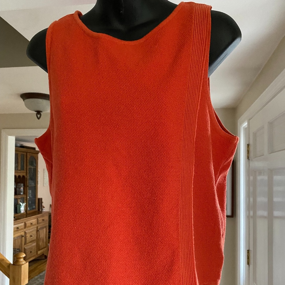 Sleeveless Orange Women's Top